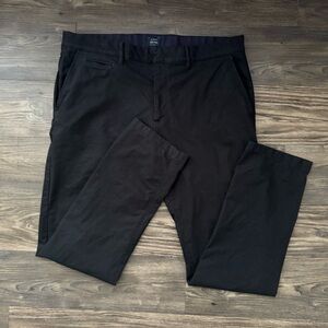 J. Crew Black Chinos Flat Front Cotton Blend
